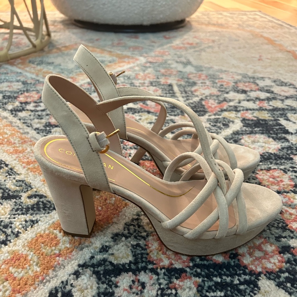 Cole Haan suede heeled sandals